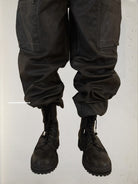 UNKNOWNWORLD Maryam Horse Leather Norwegian Welt Boots in Black - On Model