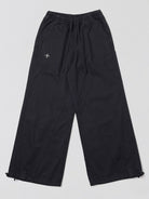 SMFK Wide Leg Cotton Cargo Sweatpants in Black