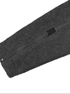 FaxCopyExpress Detachable Pad Cropped Fleece Jacket in Gray - Detail