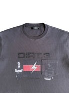 UNKNOWNWORLD Throbbing Gristle Waffle Sweatshirt in Dark Gray - Detail
