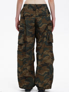 MASONPRINCE Camo Nylon Cargo Parachute Pants in Brown - On Model