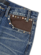 SOD Distressed Patchwork Jeans in Blue - Detail