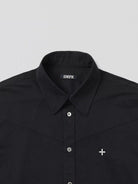 SMFK Cross Badge Cotton Cargo Shirt in Black - Detail