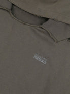 SOD Heavy Washed Distressed Hoodie in Green - Detail