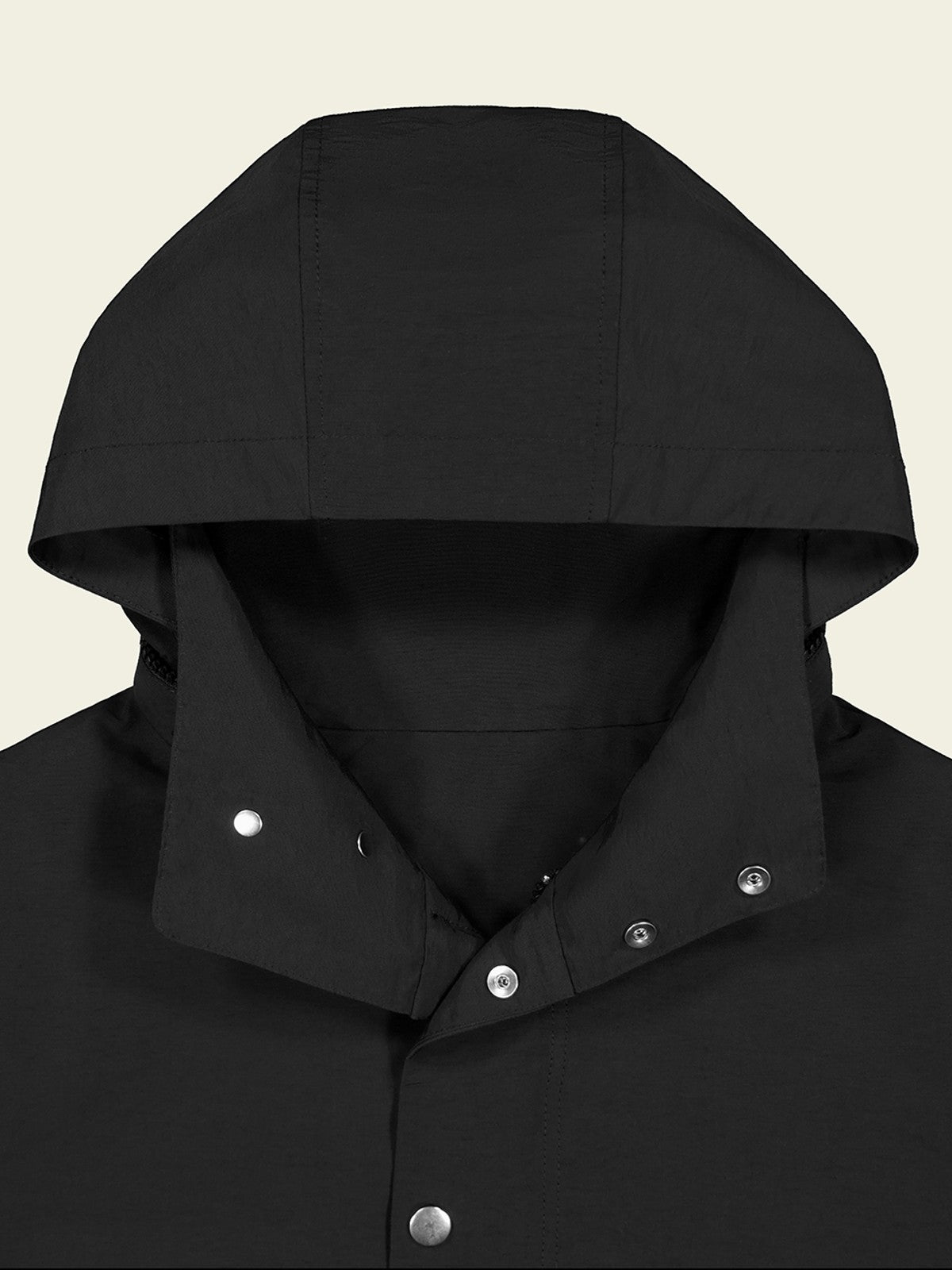 FaxCopyExpress Drawstring Hem Cropped Jacket in Black - Detail