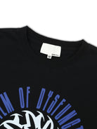 SOD Graphic Print Cotton Boxy T Shirt in Black - Detail