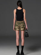SMFK Cotton Blend Cargo Shorts in Olive - On Model