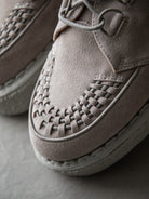 SOD Woven Suede Platform Sneakers in Gray - Detail