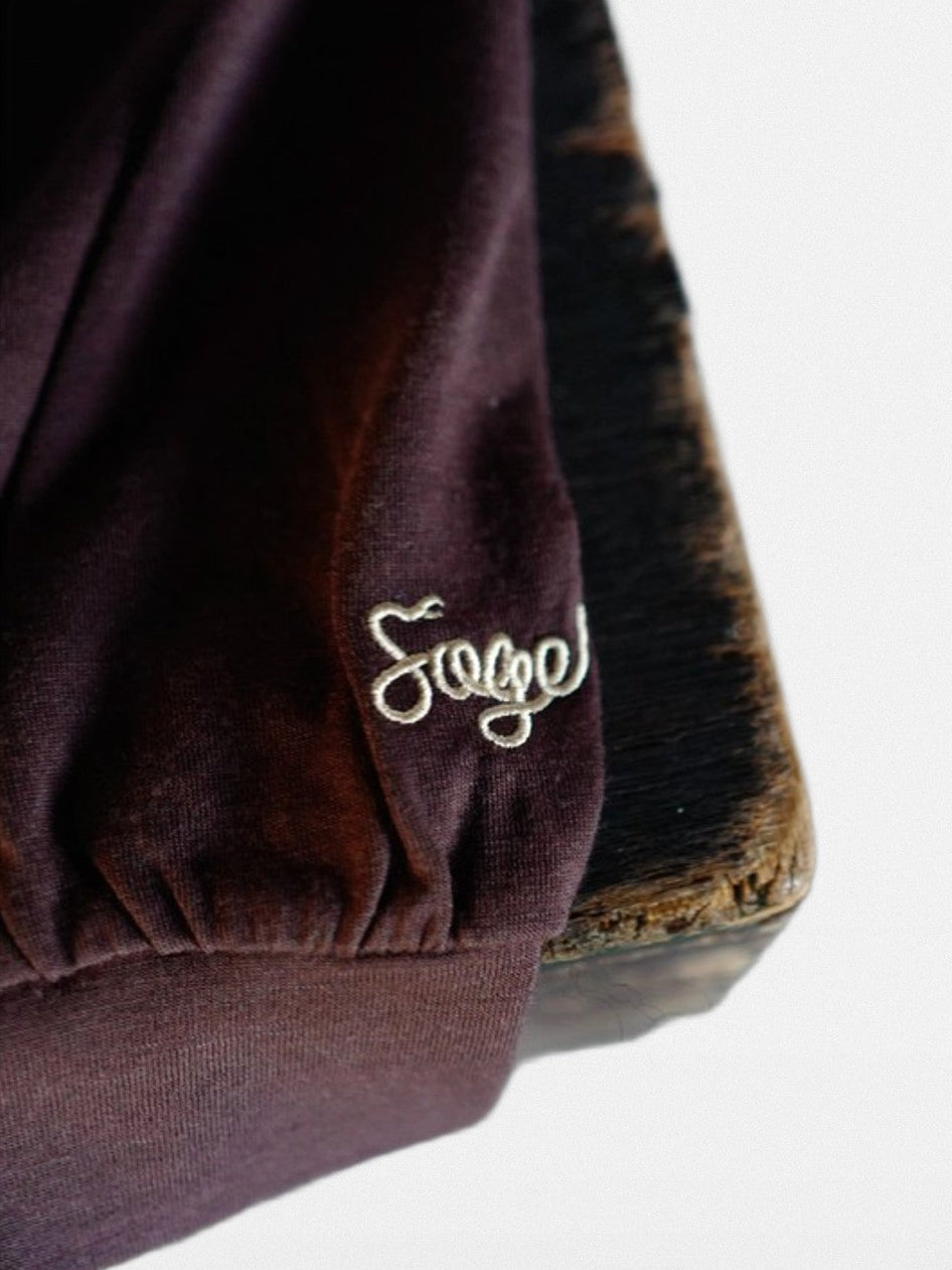 USAGE Merino Wool Blend T Shirt Set in Brown - Detail
