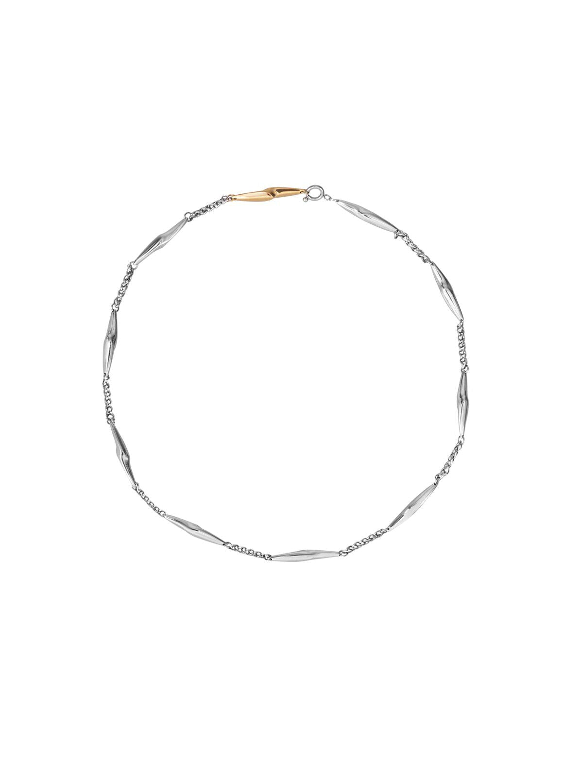 BLACKHEAD Two Tone Lightning Bolt Necklace in Gray