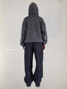 UNKNOWNWORLD Distressed Washed Graphic Hoodie in Black - On Model