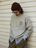 USAGE Reversible Sorona Blend Sweatshirt in Gray - On Male Model