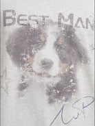 MASONPRINCE BESTMAN Puppy Graphic Cotton T Shirt in Gray - Detail