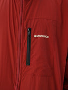 MASONPRINCE Lightweight Tonal Check Nylon Jacket in Red - Detail