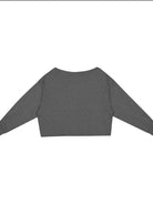 FaxCopyExpress Off Shoulder Overlay Sweatshirt in Gray