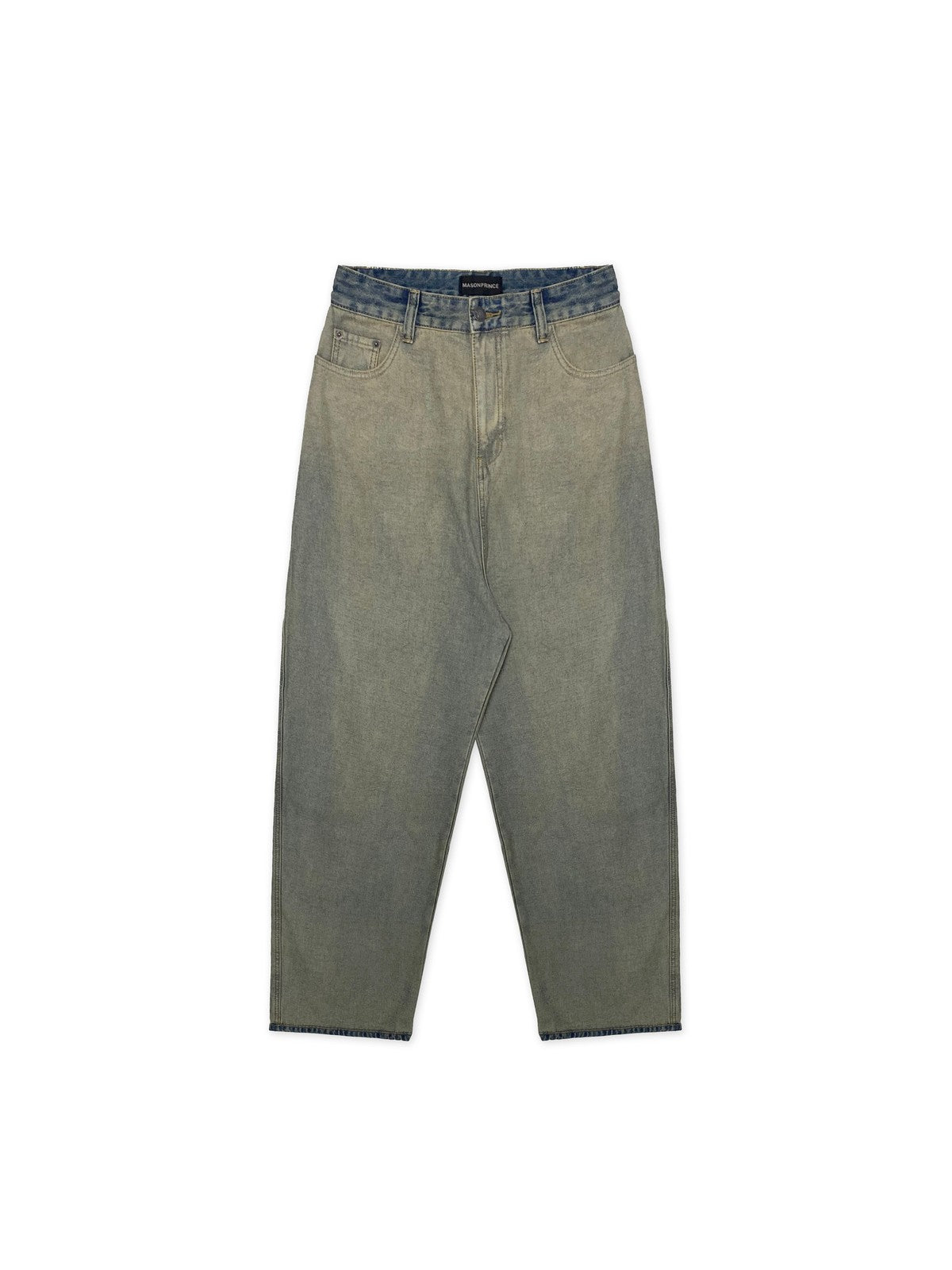 MASONPRINCE Inside Out Washed High Waisted Jeans in Denim