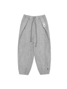MASONPRINCE Wide Leg Inverted Pleat Sweatpants in Gray