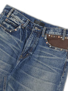 SOD Distressed Patchwork Jeans in Blue - Detail