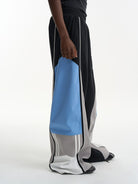 BLINDNOPLAN Color Block Paneled Wide Leg Pants in Black - On Model