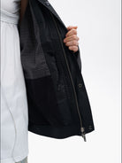 MASONPRINCE Waxed Cotton Barn Jacket in Black - On Model