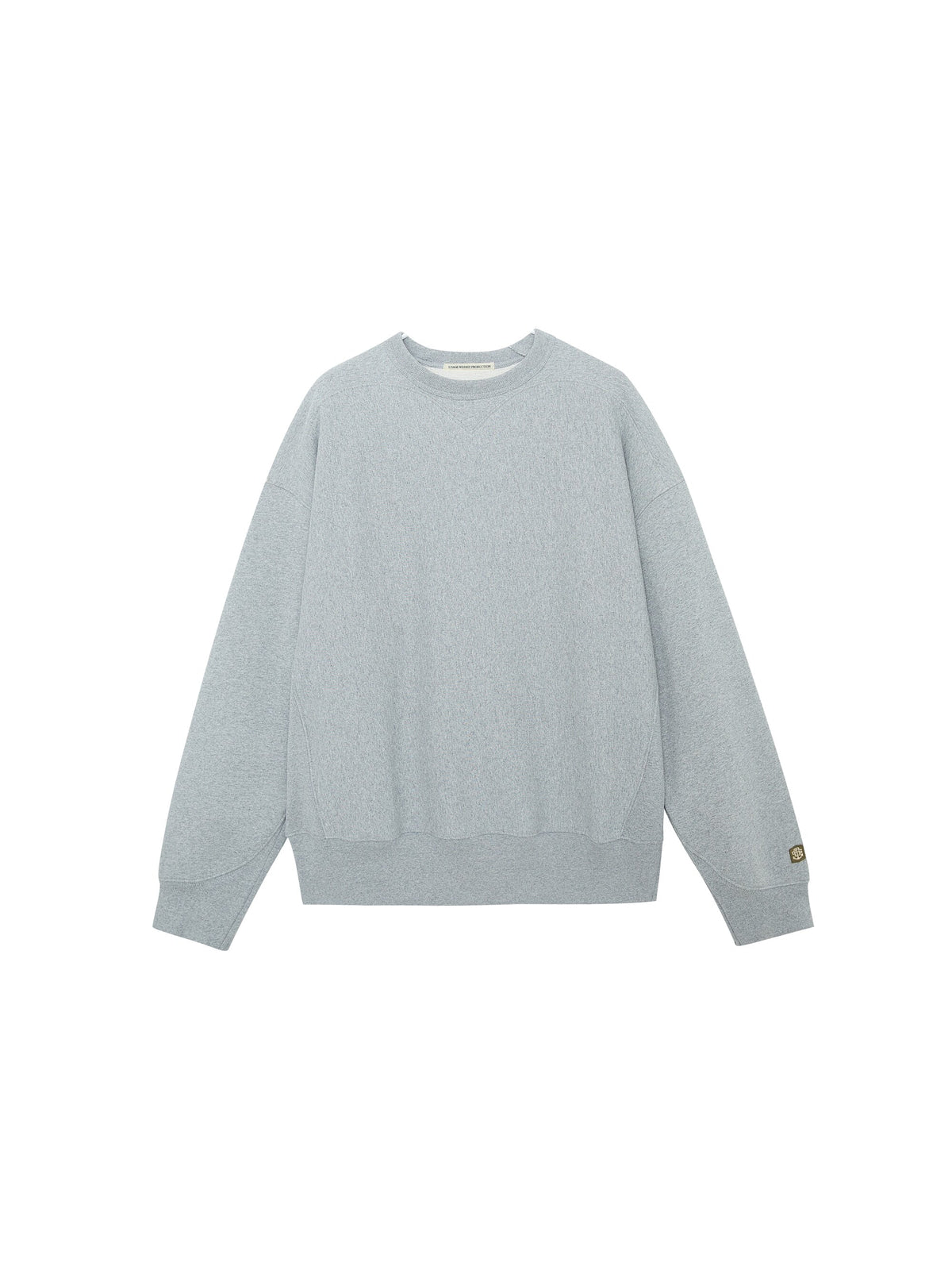 USAGE Reversible Cotton Crewneck Sweatshirt in Heather Gray
