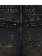 FaxCopyExpress Basic 2 Distressed Wide Leg Jeans in Black - Detail