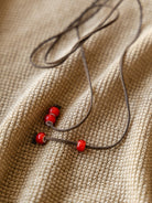SOD Contrast Collar Linen Knit Sweater in Beige - Detail