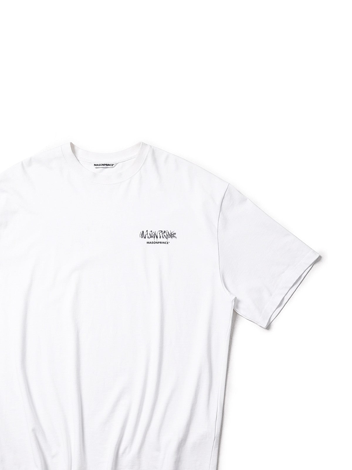 MASONPRINCE Graffiti Logo Cotton T Shirt in White