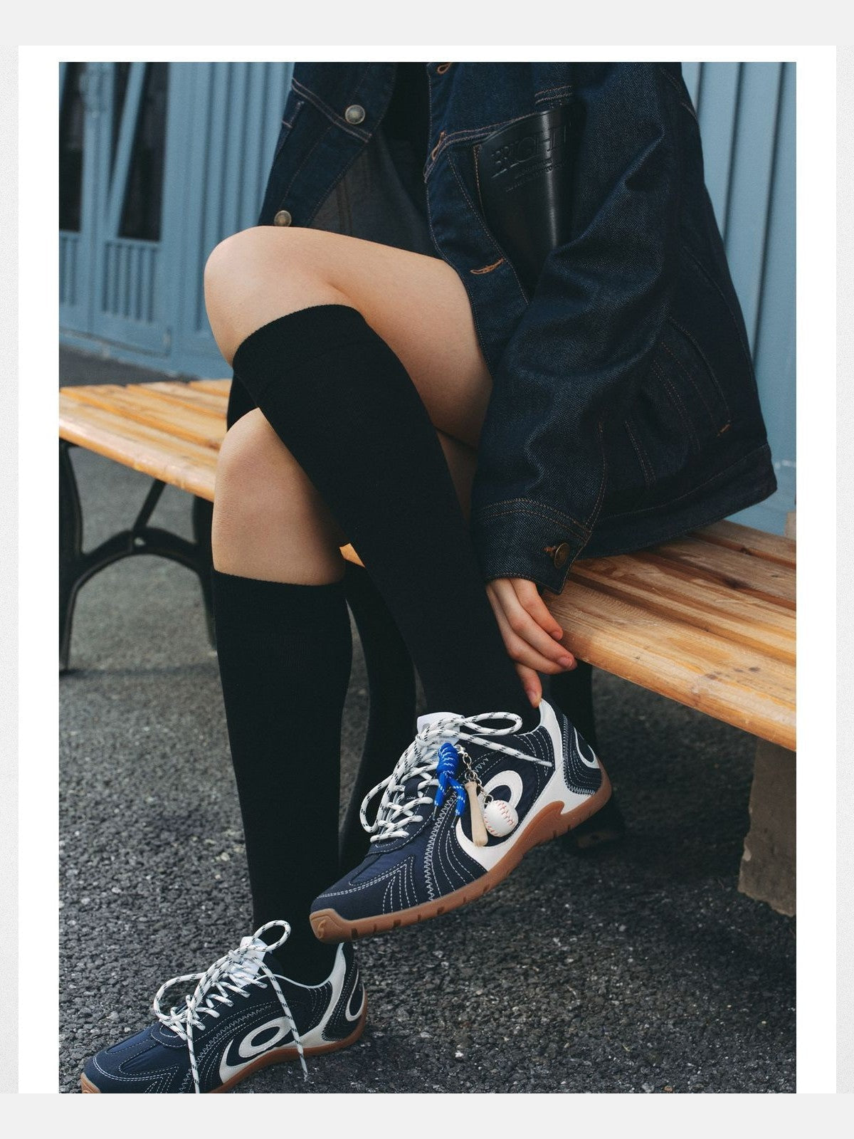 OLDORDER Turbo Lite Blue Hour Sneakers in Navy - On Model