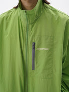 MASONPRINCE Lightweight Tonal Check Nylon Jacket in Green - On Model