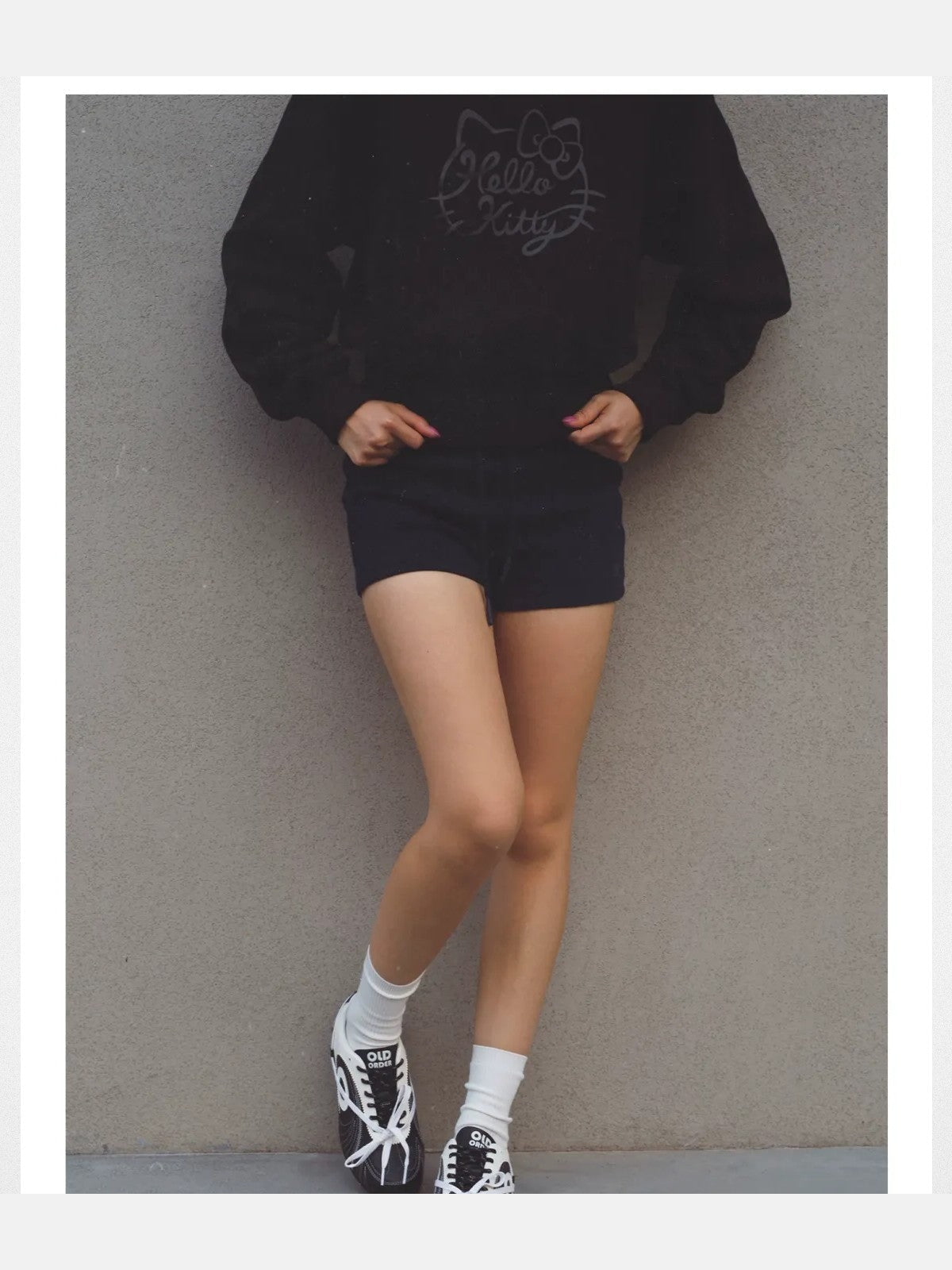 OLDORDER Turbo Lite Retro GAT Sneakers in Black - On Female Model