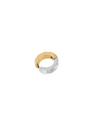 BLACKHEAD Two Tone Chocolate Block Ear Cuff in Yellow