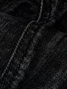FaxCopyExpress Curved Panel Dirty Wash Jeans in Gray - Detail
