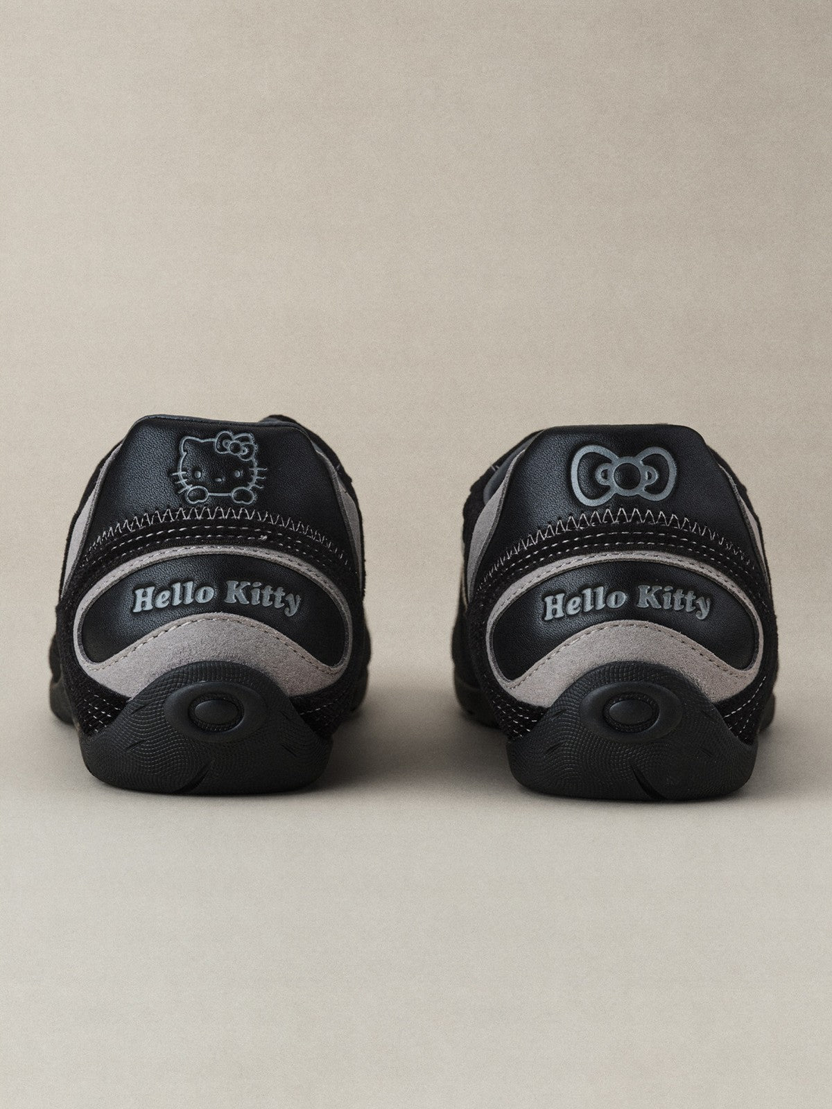 OLDORDER Hello Kitty Velvet GAT Sneakers in Black - Detail