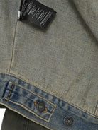 MASONPRINCE Reverse Detail Washed Denim Jacket in Denim - On Model