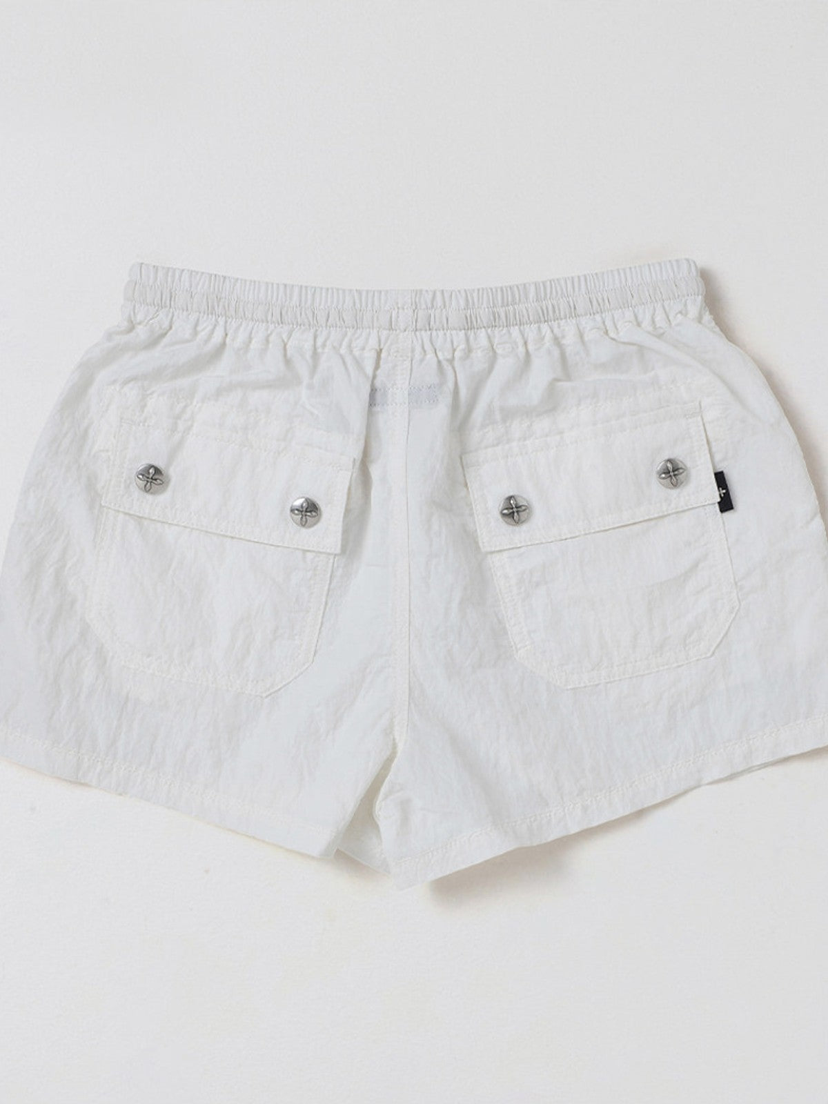SMFK Lightweight Drawstring Track Shorts in White