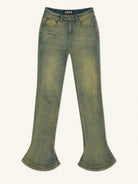 SMFK High Waisted Horseshoe Flare Jeans in Denim