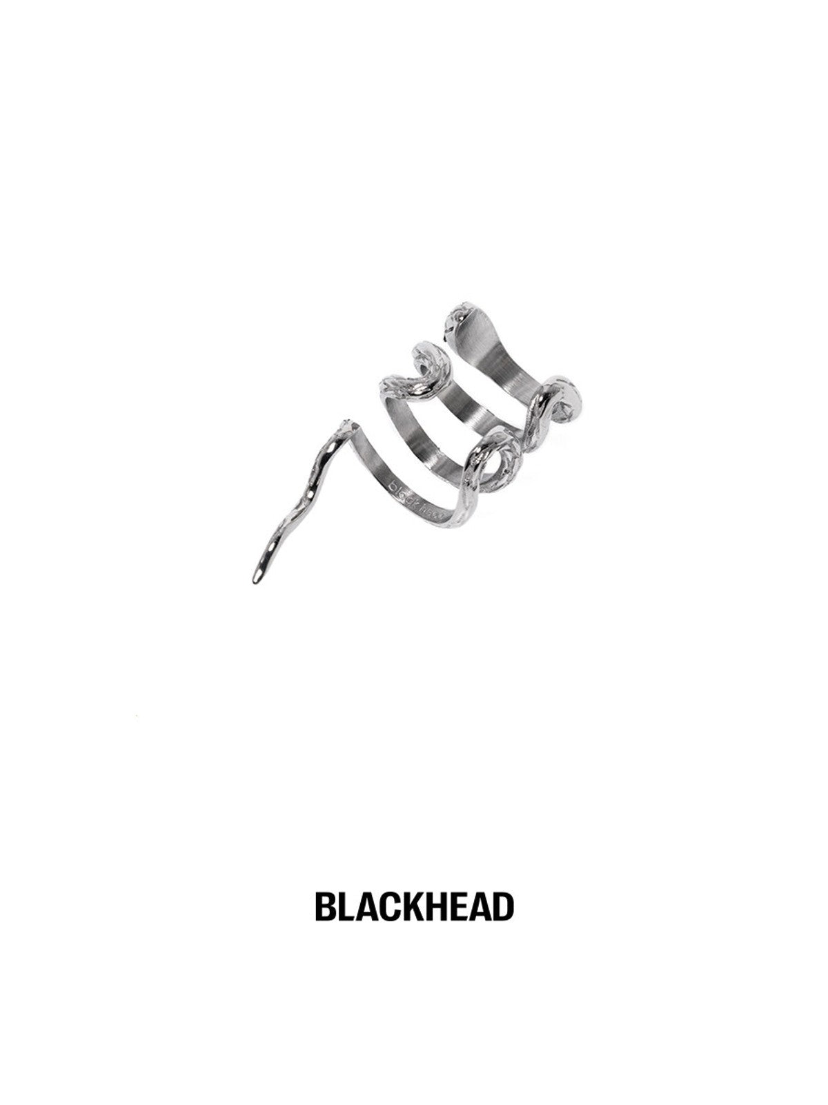 BLACKHEAD Snake Shape Ear Cuff in Silver
