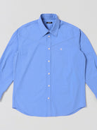 SMFK Cross Badge Cotton Cargo Shirt in Sky Blue