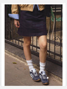 OLDORDER Turbo Lite Blue Hour Sneakers in Navy Blue - On Female Model