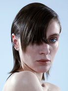 BLACKHEAD Snake Shape Ear Cuff in Silver - On Female Model