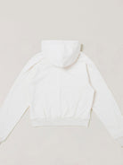 SMFK Garment Dyed Cotton Zip Up Hoodie in White