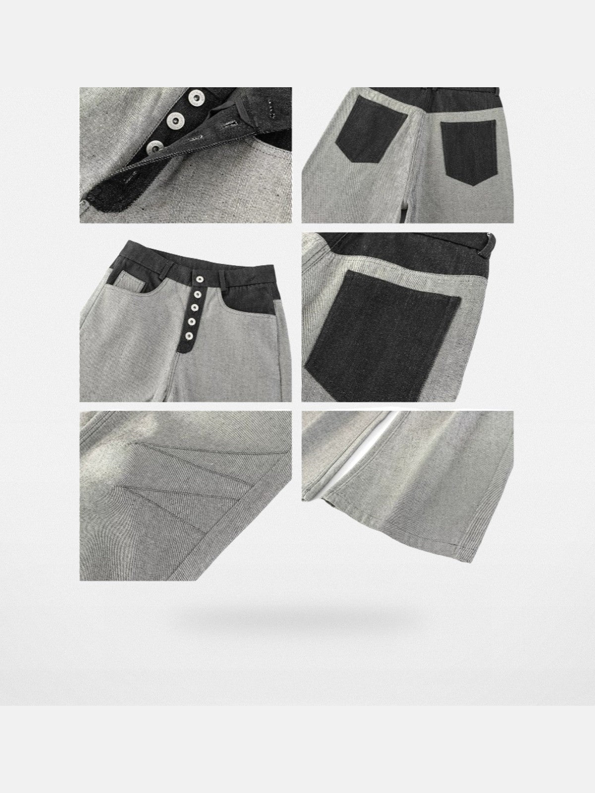 Y OFFICIAL 13 5oz Deconstructed Reverse Jeans in Blue - Detail