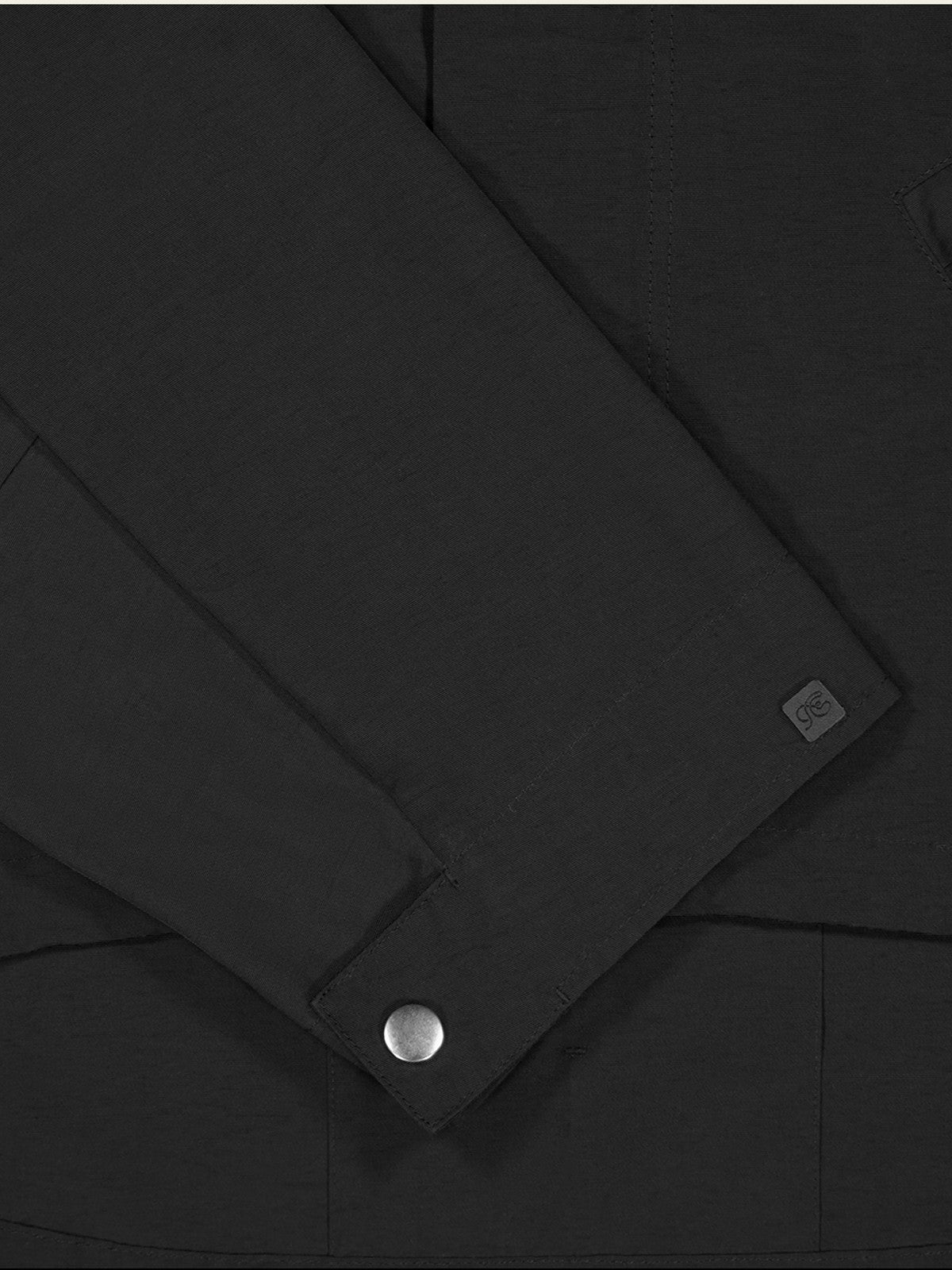 FaxCopyExpress Drawstring Hem Cropped Jacket in Black - Detail