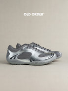 OLDORDER Metallic Chunky Track Sneakers in Silver