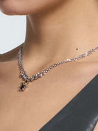 BLACKHEAD Vinyl Wave Gradient Necklace in Silver - On Model
