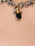 BLACKHEAD Vinyl Wave Gradient Necklace in Silver - On Model