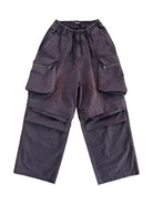 UNKNOWNWORLD Detachable Wide Leg Cargo Pants in Charcoal