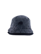 BLACKHEAD Washed Cotton Double Brim Bucket Hat in Gray