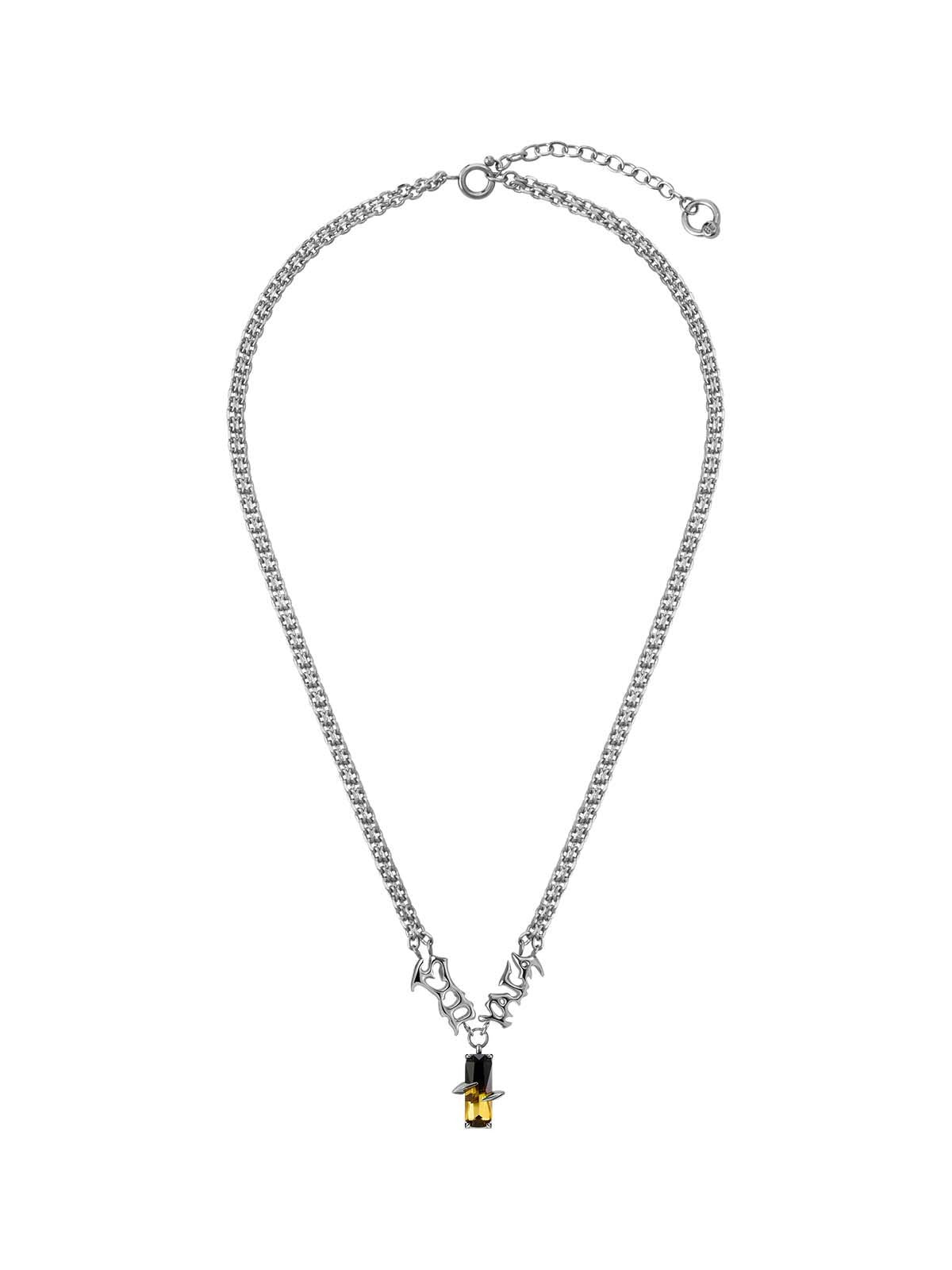 BLACKHEAD Vinyl Wave Gradient Necklace in Silver